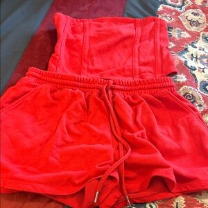 No Boundaries Vibrant Red Athletic Shorts